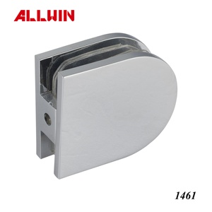 OEM ODM Customized Solid Brass U Inline Wall Mount Glass Clip Glass <b>Railing</b> Hardware - Product Image 2