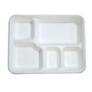 Bandeja Premium de 5 Compartimentos de Bagazo, Biodegradable y Desechable para Alimentos, Ideal para Restaurantes, Catering y Eventos, Precio de Exportación - Product Image 2