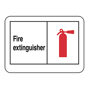 Señal de Extintor de Incendios de PVC Roja y Blanca, Duradera, de Brady, Señal de Advertencia de Seguridad para Interiores/Exteriores - Product Image 3