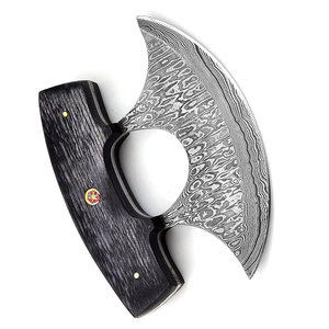 Couteau à pizza artisanal en acier pour chef de cuisine, en acier au carbone, avec étui en cuir offert, pour les amoureux des Vikings, cadeaux d'anniversaire pour couples - Product Image 3