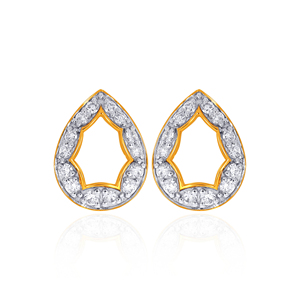 Pendientes de Diamantes con Corte de Pera, Chapados en Oro de 18K, Lujosos para Mujer, para Boda, Color G, Diamantes Cultivados en Laboratorio - Product Image 1