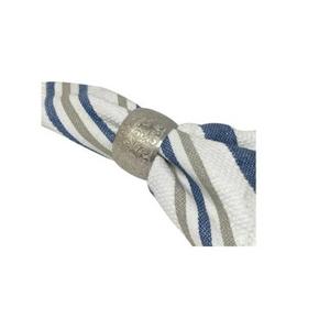 Ensemble d'anneaux de serviette en aluminium texturé argenté, modernes et luxueux, durables, écologiques, accessoires de table décoratifs pour hôtels, banquets, en gros - Product Image 5