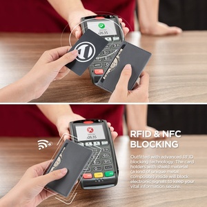 TILONSTAR TVW103 Multifunction Pocket <b>Cards</b> Wallet Minimalist <b>Slim</b> Compact Leather Business <b>Card</b> <b>Holder</b> - Product Image 5