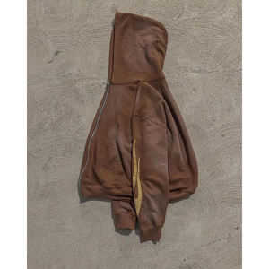 Ensembles personnalisés de survêtements pour hommes avec pantalons de jogging et sweats à capuche, effet délavé à l'acide, sérigraphie et coupe empilée - Product Image 4