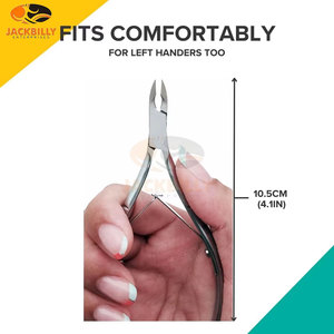 Alicates Profesionales para Cutículas de Acero al Carbono con Mandíbula de 6 mm y Diseño de Mango Francés con Doble Resorte para un Cuidado Preciso de las Uñas - Product Image 3