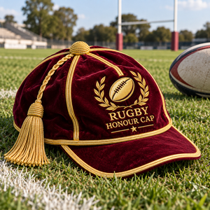 Casquette de rugby en coton premium, broderie 3D personnalisée, réglable, unisexe, pour récompenses sportives, célébrations de championnats, reconnaissance d'équipe - Product Image 3