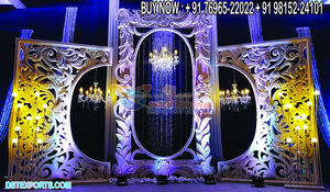 Paneles de fondo de fibra de gran canadiense para boda, marco de fondo de estilo victoriano para ventana, con temática blanca occidental para boda - Product Image 4