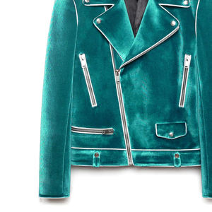 Classic <b>Mens</b> <b>Velvet</b> <b>Jacket</b> Luxury Slim Fit Premium Winter Stand Collar Front Logo <b>Dinner</b> <b>Jacket</b> for <b>Men</b> - Product Image 4