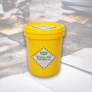 20L Universal Spill Kit with Pail | Industrial Spill Control Kit for Oil, Water & Chemical Absorbent - Product Image 2