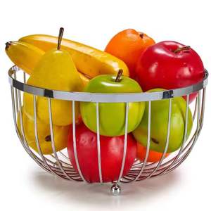 Corbeille à fruits en métal, panier de rangement pour fruits, plateau à collations pour salon, organisateur de bureau, corbeille décorative pour fruits - Product Image 1