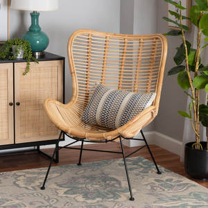 Greta Rattan <b>Accent</b> <b>Chair</b> for <b>Living</b> <b>Room</b> Comfortable and Stylish Furniture - Product Image 2