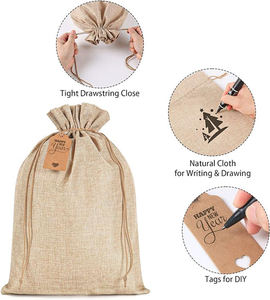 Stylish <b>Small</b> Jute Drawstring Jewelry Bags for Boutique and Handmade Product <b>Packaging</b> - Product Image 5