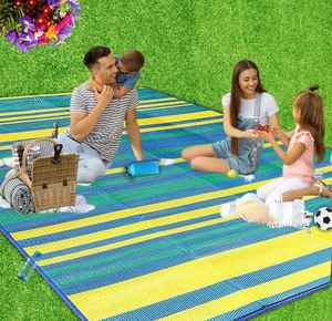 Tapete de Plástico PVC Multicolor para Exteriores, Tapete Plegable para Picnic, Tapete Antideslizante de PVC para Exteriores, Alfombras de Playa Impermeables - Product Image 1