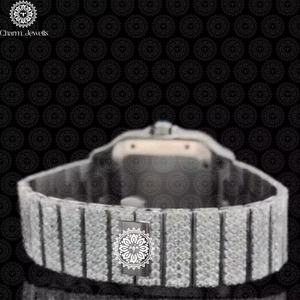 Montre de luxe Hip Hop Iced Out Diamond de qualité export, idéale pour les concerts, les soirées et la mode urbaine, disponible à la vente - Product Image 2