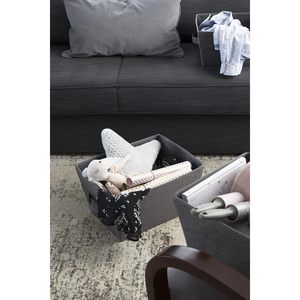 MA69LGR Large <b>Fabric</b> <b>Storage</b> <b>Box</b> with Easy-Carry Handles Foldable Home Shelf <b>Storage</b> Bin - Product Image 5