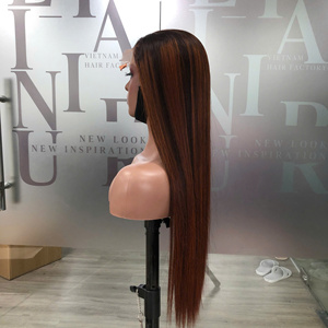 Bone Straight Texture Human Hair Luxury Quality Super Double Drawn Raw Hair High Quality Wholesale Price <b>Piano</b> Orange Color - Product Image 3