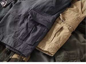 Nouveauté : Short cargo pour homme, nouveau design, décontracté, taille mi-haute élastique, idéal pour la gym et la course, avec logo personnalisé - Product Image 3