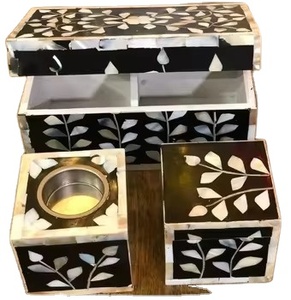 Madre perla Bakhoor quemador para incienso religioso conjunto tradicional para meditación oración verano primavera temporada MOP artesanía - Product Image 6