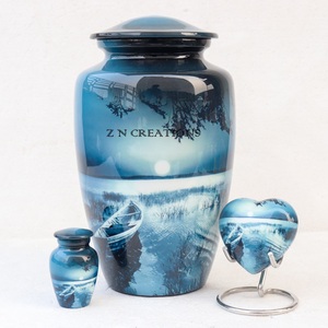 Urna Funeraria de Aluminio Personalizada ZN Cremations con Diseño de Imagen, Hecha a Mano, Técnica de Fundición de Metal, 10 Pulgadas, Estilo Amor, para el Hogar - Product Image 6