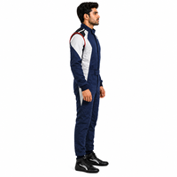 Combinaison de course ignifuge pour homme, manches longues, couleurs contrastées, polyester, vêtements de course moto et automobile, toutes saisons
