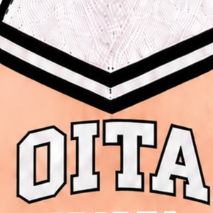 Haut court de cheerleading sans manches blanc pêche et noir pour femmes et filles, idéal pour l'entraînement d'équipe et les performances athlétiques - Product Image 6