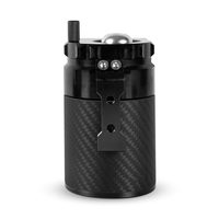 Kit Universal de Tanque de Captura de Aceite de Aluminio de 300 ml, Tanque de Captura de Aceite de Fibra de Carbono con Cabeza Plana y Transpirable + Placa de Montaje