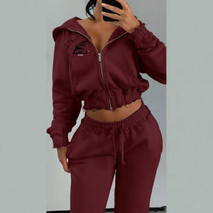 Conjunto de Ropa Deportiva para Mujer, Otoño 2026, Dos Piezas, Chaqueta con Cierre y Pantalones Deportivos - Product Image 3