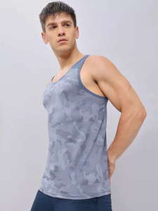 เสื้อกล้ามออกกำลังกายผู้ชาย ยี่ห้อ USA Team แบบลำลอง แห้งเร็ว ซับเหงื่อ ระบายอากาศได้ดี เหมาะสำหรับฟิตเนส วิ่ง และออกกำลังกายทั่วไป ผลิตจากผ้าฝ้ายริบบ์ - Product Image 4
