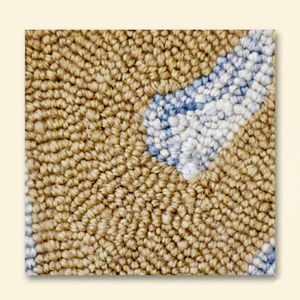 DECORDEC Tapis à poils épais en laine tuftée à la main, motif floral doré beige ivoire, écologique, antidérapant, grand tapis décoratif à motifs enroulés pour - Product Image 4