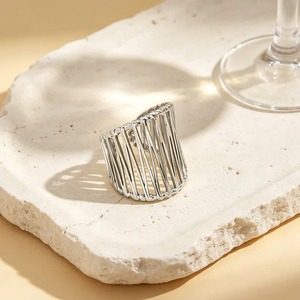 Anneau de serviette en aluminium plaqué argent, design moderne, personnalisable, durable, respectueux de l'environnement, découpé au laser, pour les fêtes et les mariages - Product Image 4