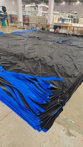 Lona Impermeable Azul de Malla Tejida de Peso Medio para Uso en Exteriores, Estilo Liso - Product Image 2