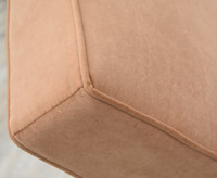 Fauteuil de salon de luxe sans accoudoirs, style Mid-Century Modern, en velours, avec pieds en bois massif en forme de V, écologique, pour chambre et villa