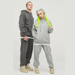 ชุดวอร์มผ้าฝ้ายหนานุ่ม 100% สำหรับทุกเพศ พิมพ์ลายประดับด้วยคริสตัล ระบายอากาศได้ดีและแห้งเร็ว เหมาะสำหรับฤดูหนาว - Product Image 1