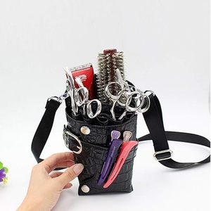 THT Wears - Bolsa de herramientas de peluquería de cuero PU con cinturón, estuche para tijeras, soporte multibolsillos para equipo de salón, detección de agujas - Product Image 4