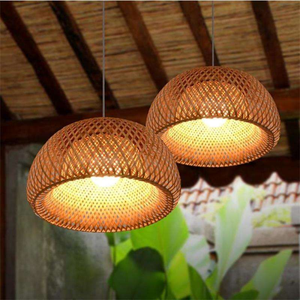 Natural Bamboo Ceiling Light Fixture with Lightweight Design Durable Frame and Soft Light Diffusion - Product Image 4