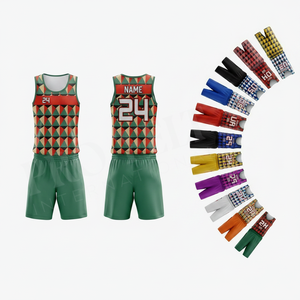 Accepted Private Label Whole Sale Breathable Customized Printed Basketball Sports Kit with Shorts OEM ODM Teamwear Uniform - Product Image 1