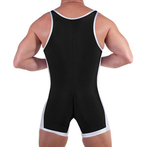 <b>Men's</b> Wrestling Singlets Sleeveless Athletic Wrestling Uniform Sports <b>Bodysuit</b> Jumpsuits - Product Image 4