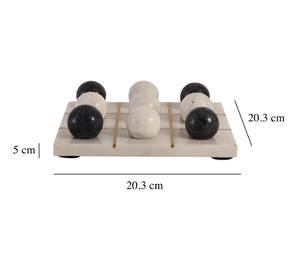 Elegant Minimalist Marble Tic Tac Toe Game <b>Set</b> <b>Square</b> Tabletop Home Decor Durable Indoor Living Room Design for home decor - Product Image 5