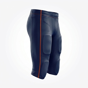 Conjunto de Uniforme Completo de Fútbol Americano Minimalista Azul Marino y Naranja Personalizado 2025, Incluye Jersey, Pantalones, Guantes y Equipo de Protección Deportiva - Product Image 4