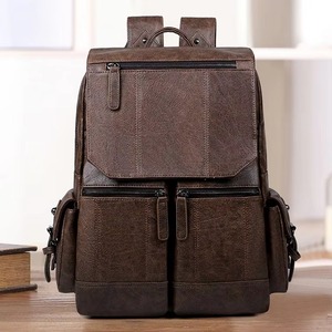 Waterproof Travel Top Rated Genuine Leather Vintage Laptop <b>Backpack</b> Waterproof Anti-Theft Duty Travel Rucksack LBP-0443 - Product Image 1