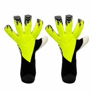 ถุงมือผู้รักษาประตูแบบมืออาชีพ 4 มม. สีขาว ผลิตจากยางลาเท็กซ์แบบผสม ตัดเย็บแบบ Negative-Roll พร้อมแถบตีนตุ๊กแก ระบายอากาศได้ดี เหมาะสำหรับใช้งานกลางแจ้ง - Product Image 1