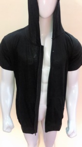 Sudadera con cremallera para mastectomía, con bolsillos de drenaje, para uso hospitalario, suave, con cremallera frontal completa, manga corta, para recuperación, para todas las estaciones - Product Image 2