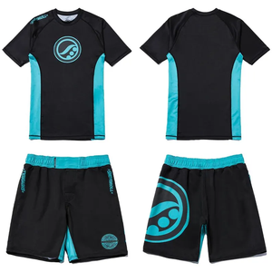 Maillots de compression respirants à manches courtes UPF50 sublimés sur mesure de haute qualité pour BJJ MMA, hauts pour hommes OEM - Product Image 1