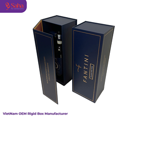 Fabricant OEM au Vietnam, boîte à vin personnalisée de haute qualité, boîte cadeau rigide en papier de luxe pour vin et spiritueux - Product Image 4