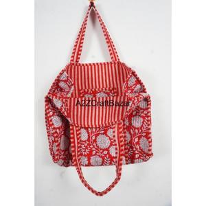 Bolso Tote Hecho a Mano en India, 100% Algodón, Rayado, con Asa Larga, para Mujer, Ecológico, Estilo Boho, Grande, para Compras y Exposiciones - Product Image 6