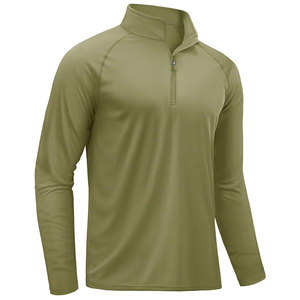 Suéter de algodón con cremallera de un cuarto para hombre, tejido polar de 320 GSM, diseño personalizado, MOQ bajo, directo de fábrica, ajuste personalizado, envío a todo el mundo - Product Image 6