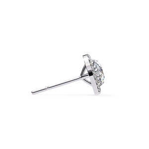REYES Última Colección, Joyería Fina de Plata de Ley 925, Pendientes de Moissanita VVS de Corte Redondo Personalizados de 1.5 Quilates para Mujer - Product Image 3