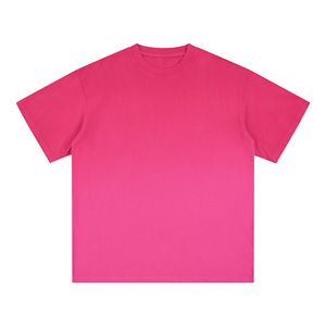 เสื้อยืดสตรีทแวร์ผู้ชายผ้าฝ้าย 100% แบบสั่งทำจากโรงงาน ย้อมสีแบบ Acid Wash ซีดจางไล่เฉดสี  ทรงโอเวอร์ไซส์ หนา ทนทาน สีพื้น - Product Image 4
