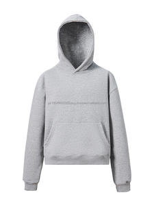 Sweat à capuche en molleton pour homme, poids lourd, 480 g/m², style streetwear d'hiver, logo personnalisé, épaules tombantes, coupe ample, fermeture éclair, séchage rapide - Product Image 2
