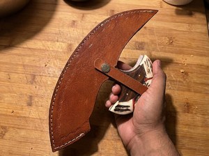 Forged Steel Adze <b>Axe</b> Head With <b>Wood</b> Handle For Woodworking DIY Grade - Product Image 2